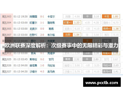 欧洲联赛深度解析：次级赛事中的无限精彩与潜力