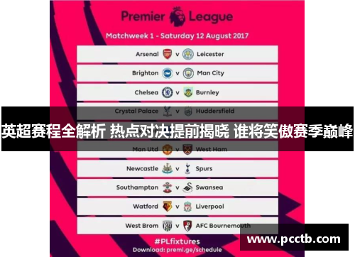 英超赛程全解析 热点对决提前揭晓 谁将笑傲赛季巅峰